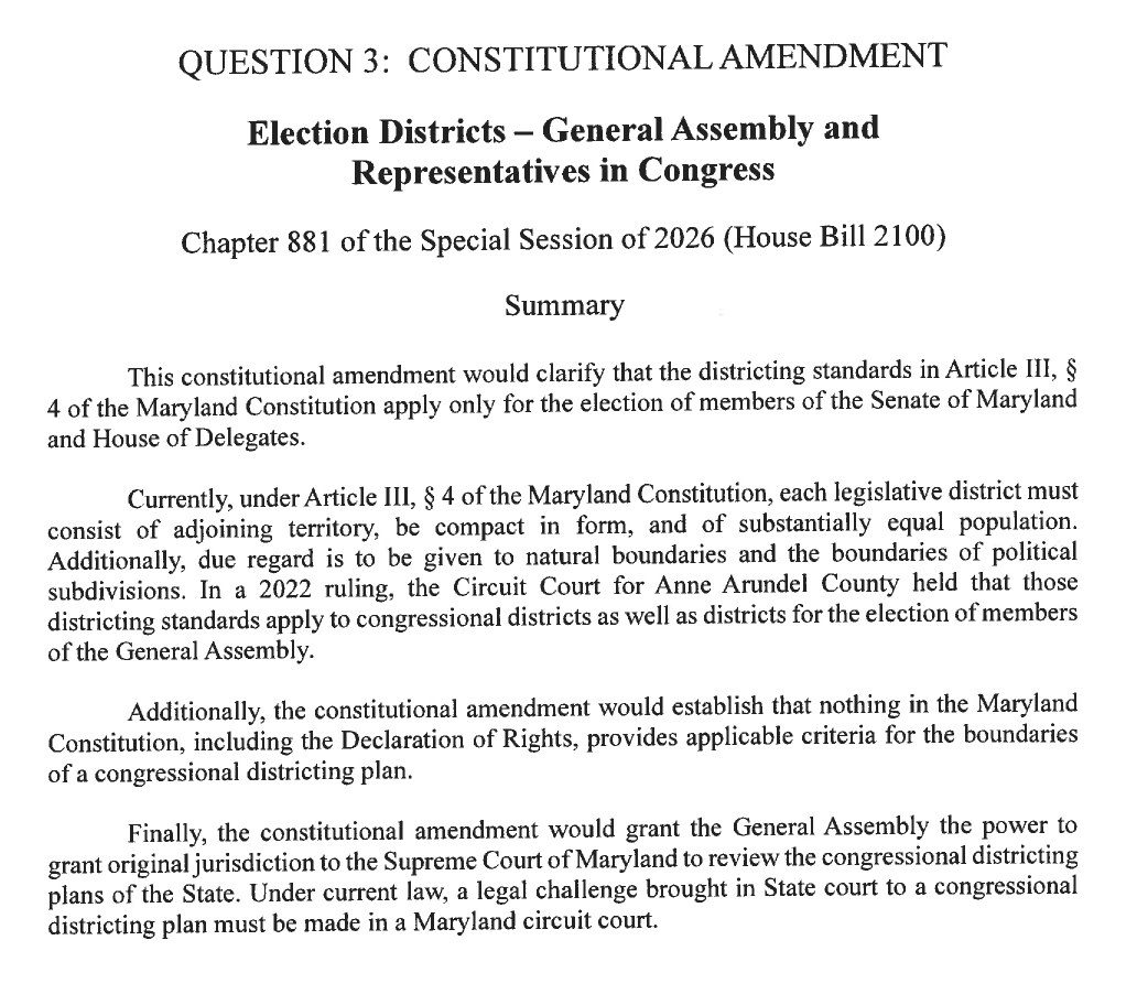 The official summary of Question 3.