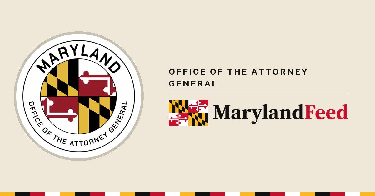 Office of the Attorney General logo and the MarylandFeed wordmark, for: Attorney General Brown Joins Lawsuit Against Trump Administration Over Corporate Transparency Act